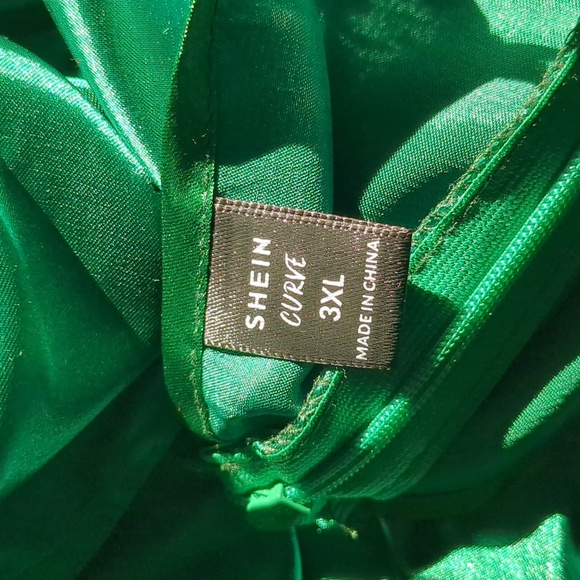 Draped Neck Split Thigh Slip Dress - Picture 10 of 10